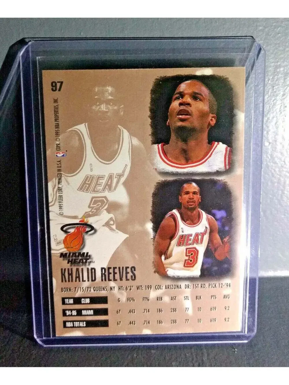1995-96 Khalid Reeves Fleer Ultra #97 Basketball Card